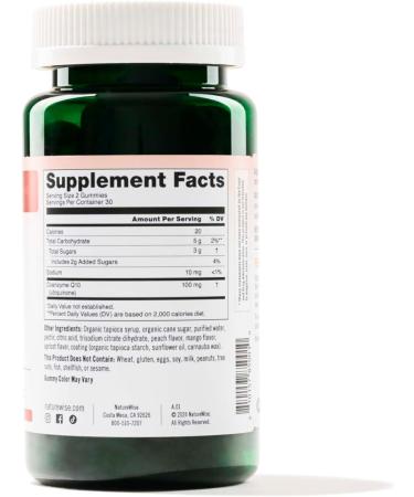 NatureWise CoQ10 Gummies 100mg - Vegan Peach Mango Heart Health Supplement - Pectin-Based Gluten-Free Non-GMO - 60 Count (1-Month Supply - Buy Online on GoSupps.com