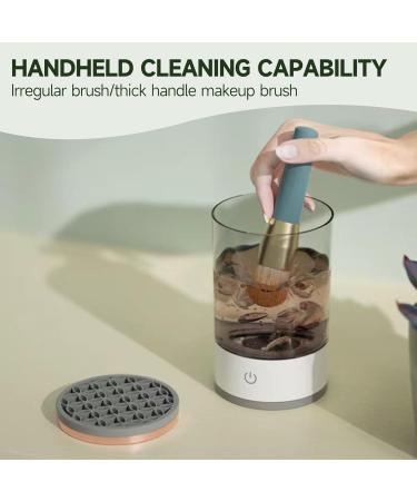 Electric Makeup Brush Cleaner - Automatic Rotating Cleaner with Cleaning Pad for All Brush Sizes | Perfect Gift for Girlfriend Wife Mom (White - Buy Online on GoSupps.com