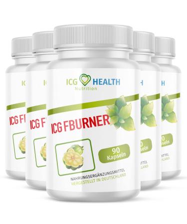 ICG Health Nutrition FBURNER | F Burn with Garcinia Cambogia Extract | 90 capsules per can 5x