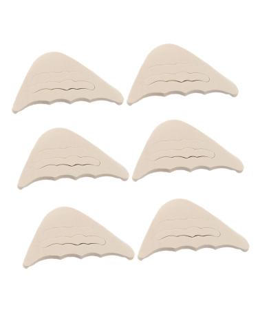 Healeved 6 Pairs Toe Plug Sneaker Heels Shoe Stuffer Womens High Heels Womens Heels Closed Toe High Heels Cover High Heel Cushion Women s Flat Shoes Insoles Filler Sponge Thicken Miss Beige 7.2*3.5*1.6cm