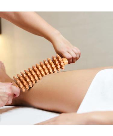 DAOZWUBGIH Curved Wood Therapy Massage Roller for Cellulite & Lymphatic Drainage - Buy Online on GoSupps.com