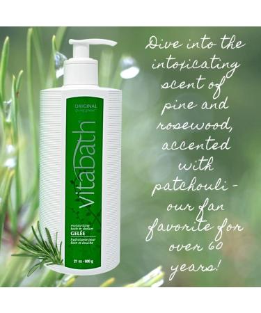 Vitabath Original Spring Green Moisturizing Bath & Shower Gel - 21 oz | Botanical Skin Rejuvenation Body Cleanser with Patchouli Extract - Buy Online on GoSupps.com