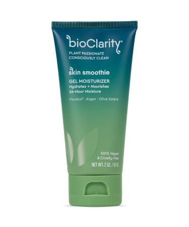 BioClarity Skin Smoothie 24-Hour Gel Moisturizer for Normal & Oily Skin Types | 100% Vegan  Clean Ingredients | Olive  Argan  Ceramide  2 Fl Oz 2 Ounce (Pack of 1)