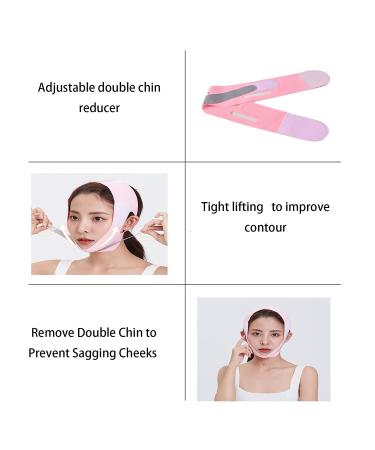 ChGrow Double Chin Reducer Strap - Face Slimming V Line Lifting Pink Chin Strap | Reusable Chin Strap for Double Chin Reduction - 26x3.3x0.04 Inch - Buy Online on GoSupps.com