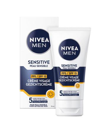 Beiersdorf NIVEA MEN Sensitive Face Cream Day Cream Moisturizer Face care SPF 15 Sensitive skin With chamomile and vitamin E 75 ml