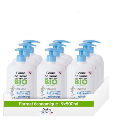 Corine de Farme | Eco Pack of 9 x Micellar Cleansing Gel Body & Hair Scented - Certified Organic