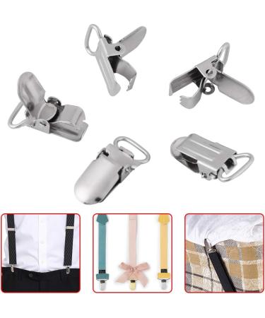 Buy Silver Metal Trousers Clips & Baby Pacifier Strap Snap Lock - Bed Sheet Mounting Clips for Pacifier Holders & Bibs (25mm/0.98in) - International Shipping Available - Buy Online on GoSupps.com