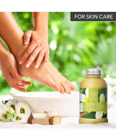 Monoi de Tahiti Bath Sea Salt 21.16 Oz (600g) | Coconut Essential Oil & Gardenia Extract | Relaxing Aromatherapy Salt for Bath Soak | Good Sleep - Sea Salt Bath - Buy Online on GoSupps.com