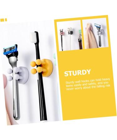Zerodeko 12-Pack Shaving Hooks - Versatile Toothbrush & Razor Holders for Bathroom & Office - Multi-Purpose Door & Shower Wall Hooks - Buy Online on GoSupps.com