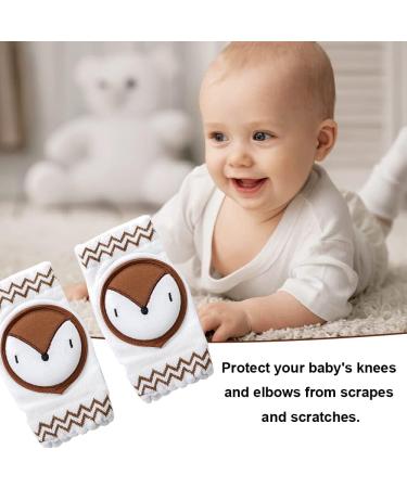Cartoon Fox Baby Knee Pads - Anti-Slip Protectors for Crawling Toddler Knees - Buy Online on GoSupps.com