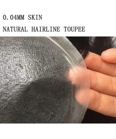 Toupee for Men Yanahair Wavy Hair Pieces Mens Toupee Human Hair Replacement System 100% European Real Human Hair Hairpieces Hair System 0.04mm Soft Thin Skin PU V-loop (#4 Light Brown 8"x10") - Buy Online on GoSupps.com