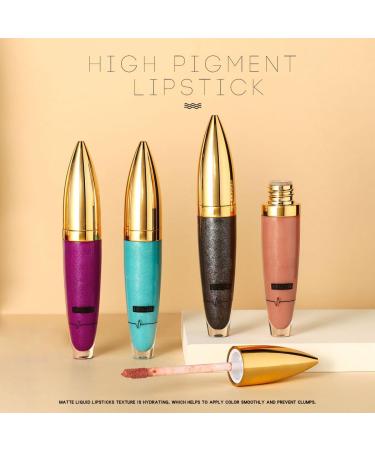 Kilshye Glitter Liquid Lipstick | High Pigment Matte Lip Gloss for Women & Girls | Shimmer Party Lips Makeup (Black) - International Shipping Available - Buy Online on GoSupps.com