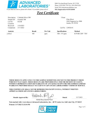 Ultra Silver Colloidal Silver Nasal Spray - 500 PPM 2 Oz | International Shipping - Buy Online on GoSupps.com