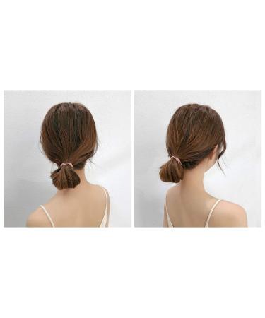 SCSpecial 50 Pieces Pink Hair Elastics | 2.5mm Elastic Hair Bands & Ponytail Holders - International Shipping Available - Buy Online on GoSupps.com