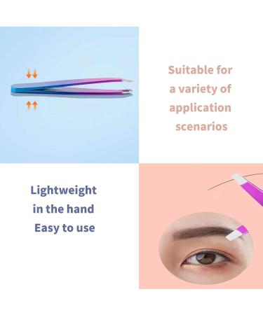 Precision Pointed Tweezers for Eyebrow & Ingrown Hair Removal - Angled Silver - Buy Online on GoSupps.com