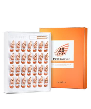 Suiskin Salmon DN Ampoule 28 days (100% Authentic) PDRN Moisture Skincare Gift Set- Korean Skincare Luxury Premium High-end Hydrating Anti Aging Serum