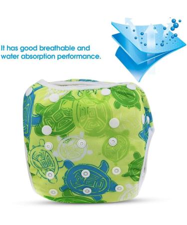 Garosa Swim Diaper Baby Infant Snap Adjustable Waterproof Swimsuit Diaper Reusable Summer Swim Nappy Training Pants for Boys Girls Swimming Lessons Free Size(Tortoise) Diapers and Diapers - Buy Online on GoSupps.com