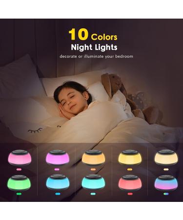 IUTEPI White Noise Machine with Night Light | 26 Soothing Sounds for Adults, Baby & Kids | Portable Dark Grey Sound Machine for Sleeping, Bedroom, Home & Travel - Buy Online on GoSupps.com