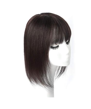 viviaBella 12 Human Hair Topper | Seamless Silk Base Hairpiece for Women | Natural Black - Buy Online on GoSupps.com