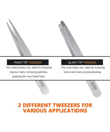 3-in-1 Precise Eyebrow Tweezers Set with Shiny Silver Finish for Women - Slant & Pointed Tweezers, Eyebrow Razor - Buy Online on GoSupps.com