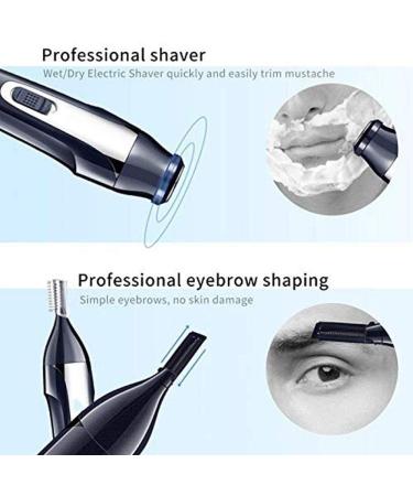 Portable Electric Nose and Ear Hair Trimmer for Men | IPX7 Waterproof with Stainless Blades - All-Purpose Grooming - Buy Online on GoSupps.com