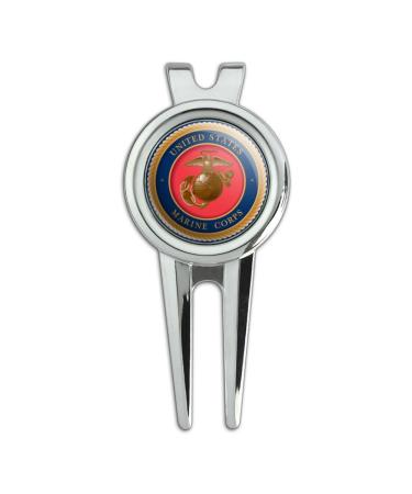 GRAPHICS & MORE Marine Corps USMC Emblem Officially Licensed Golf Divot Repair Tool and Ball Marker