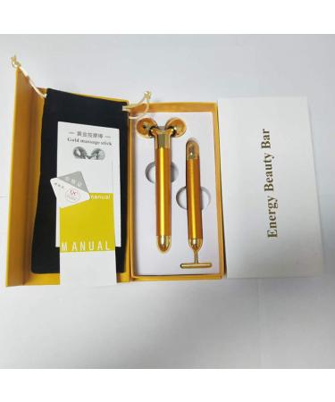 Xzeit 24k Gold Electric Facial Massager Kit - 3D Roller & T-Type Skin Care Tools for Radiant Skin - Buy Online on GoSupps.com