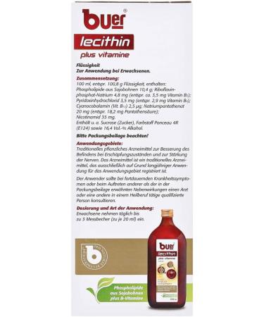 Buer Lecithin with Vitamins 500ml | Premium Health Supplement for Optimal Wellness | Fast International Shipping - Buy Online on GoSupps.com