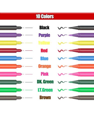 Upgrade Double-Sided Edible Food Food Coloring 10 Colors Food Color Hook Drawing Food Grade Edible Marker Oblate Icing Cookies Celebration Set Charaben Cookies Desserts - Buy Online on GoSupps.com
