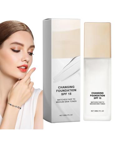 Changing Foundation - 30ml Full Coverage Liquid Foundation | Liquid Face Coverage for Daily Use Face Makeup for Women and Girls