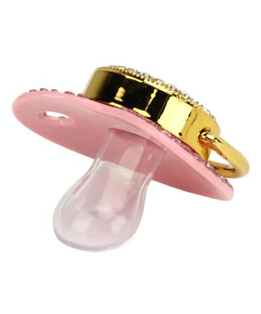Shop Gold Color Rhinestone Baby Pacifier - Lightweight & Ergonomic - Perfect for International Shipping - Buy Online on GoSupps.com