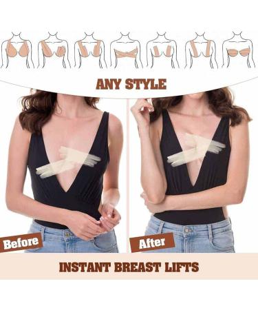 Boob Tape and Petal Nipple Cover Set | Breathable Breast Lift Athletic Tape | Reusable Adhesive Bra for A-E Cup | Large Breast Support - Buy Online on GoSupps.com