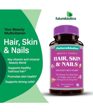 Futurebiotics Hair Skin & Nails Beauty Multivitamin 75 Tablets Unflavored 75 Count (Pack of 1) - Buy Online on GoSupps.com