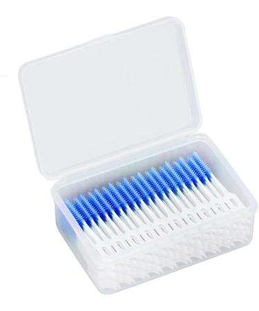160 Pack Interdental Brushes & Dental Floss - Disposable Tooth Cleaning & Braces Brush (Blue) | International Shipping Available - Buy Online on GoSupps.com