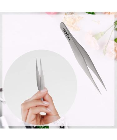 Pointed Tweezers for Ingrown Hair - Tweezers for Splinters Hairs & Precision Sharp Needle Nose Pointed Ticks & Glass Removal - Best for Facial Hair Removal & Eyebrow Hair (Silver) - Buy Online on GoSupps.com