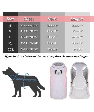 Dog Cooling Vest - Breathable Mesh Jacket for Small/Medium/Large Dogs - Adjustable with Reflective Stripes - Perfect for Outdoor Activities & Hiking - XL Pink - Buy Online on GoSupps.com