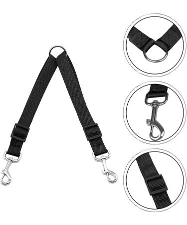 Luckious Adjustable Black Double Dog Leads - No Tangle Nylon Walker Trainer Leash for Two Pets Dual Dog Distribution Leash Suitable for Walking (50 * 2CM) - Buy Online on GoSupps.com