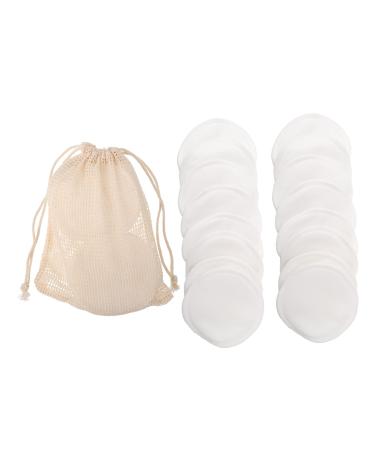 minkissy 1 Set Cleansing Pad Sponges for Cleaning Esponjas Faciales Cleaning Sponge Reusable Makeup Remover Pads with Holder Eye Makeup Remover Pad Bamboo Tube Organic White