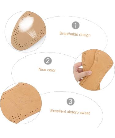 VALICLUD Breathable Brown Leather Shoe Insoles for Men - Thin Replacement Inserts (US 10-10.5 / EU 43-44) | Comfort & Odor Control - Buy Online on GoSupps.com
