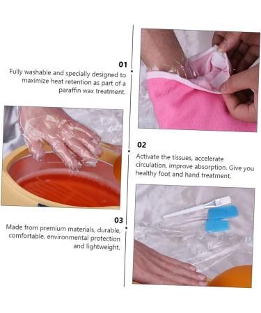 Ipetboom 1 Set Hand and Foot Care Set Foot Moisturizing Socks Silicone Moisturizing Sock Foot Care Kit Bath Gloves Paraffin Wax Booties Skin Pink Plastic Gloves (foot Covers) Work Care Bag 17.5x6cm Pink - Buy Online on GoSupps.com