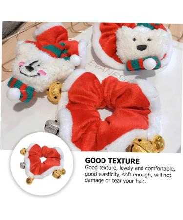 minkissy 1pc Christmas Hair Tie Santa Claus Ponytail Holder Xmas Hair Ropes Christmas Scrunchies Bobbles Scrunchies for Girls Decorative Rubber Band Miss Decorate Coral Fleece Cute - Buy Online on GoSupps.com