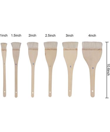 KEILEOHO 6 PCS Flat Hake Brushes Set - Professional Watercolor Brush Set for Pottery and Painting - Buy Online on GoSupps.com