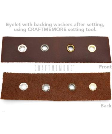 CRAFTMEMORE 5MM Antique Brass Grommets Eyelets with Washers - 100 Sets for Clothes, Leather, Canvas - Buy Online on GoSupps.com