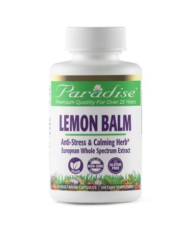 Paradise Herbs Lemon Balm 60 Vegetarian Capsules