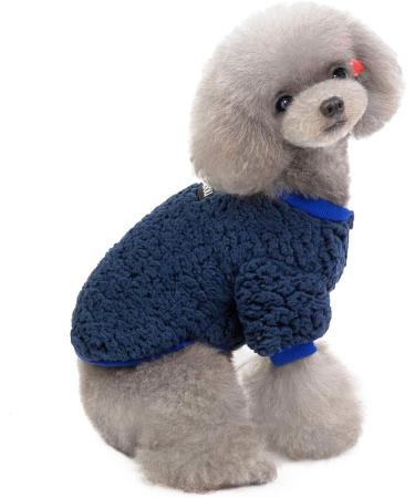 Shop Tineer Doggy Winter Coat - Warm Cashmere Fleece Jacket for Small & Medium Dogs (L Dark Blue) | Perfect Outdoor Gear - Buy Online on GoSupps.com
