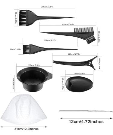 DIY Hair Coloring Set 25-Piece Silicone Dye Kit with Brushes Caps Gloves & Tools for Salon-Quality Highlights - Buy Online on GoSupps.com
