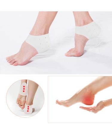 Buy 2 Pairs of Silicone Heel Cushions - Breathable Heel Spur Inserts for Pain Relief | International Shipping Available - Buy Online on GoSupps.com