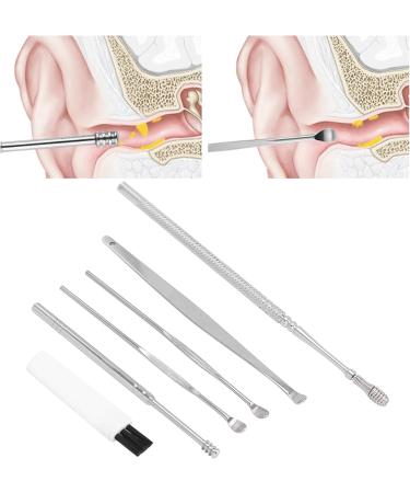 7 Piece Stainless Steel Ear Wax Removal Tool Set with Storage Case | Reusable High Quality Ear Cleaner Kit with Cleaning Brush - Ear Wax Remover - Buy Online on GoSupps.com