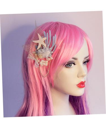 minkissy 1PC pearl hair clips wedding tiara crystal pearl hair clip hair barrette bridal headpieces for wedding headdress beach party hair bride hair clip pearl hair pin Headband shell Miss - Buy Online on GoSupps.com