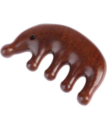 Buy Hedgehog Meridian Massage Comb | Five Teeth Wide Tooth Sandalwood Comb for Scalp Head & Body Massage | Natural Acupressure Tool Gift for Men & Women - Buy Online on GoSupps.com